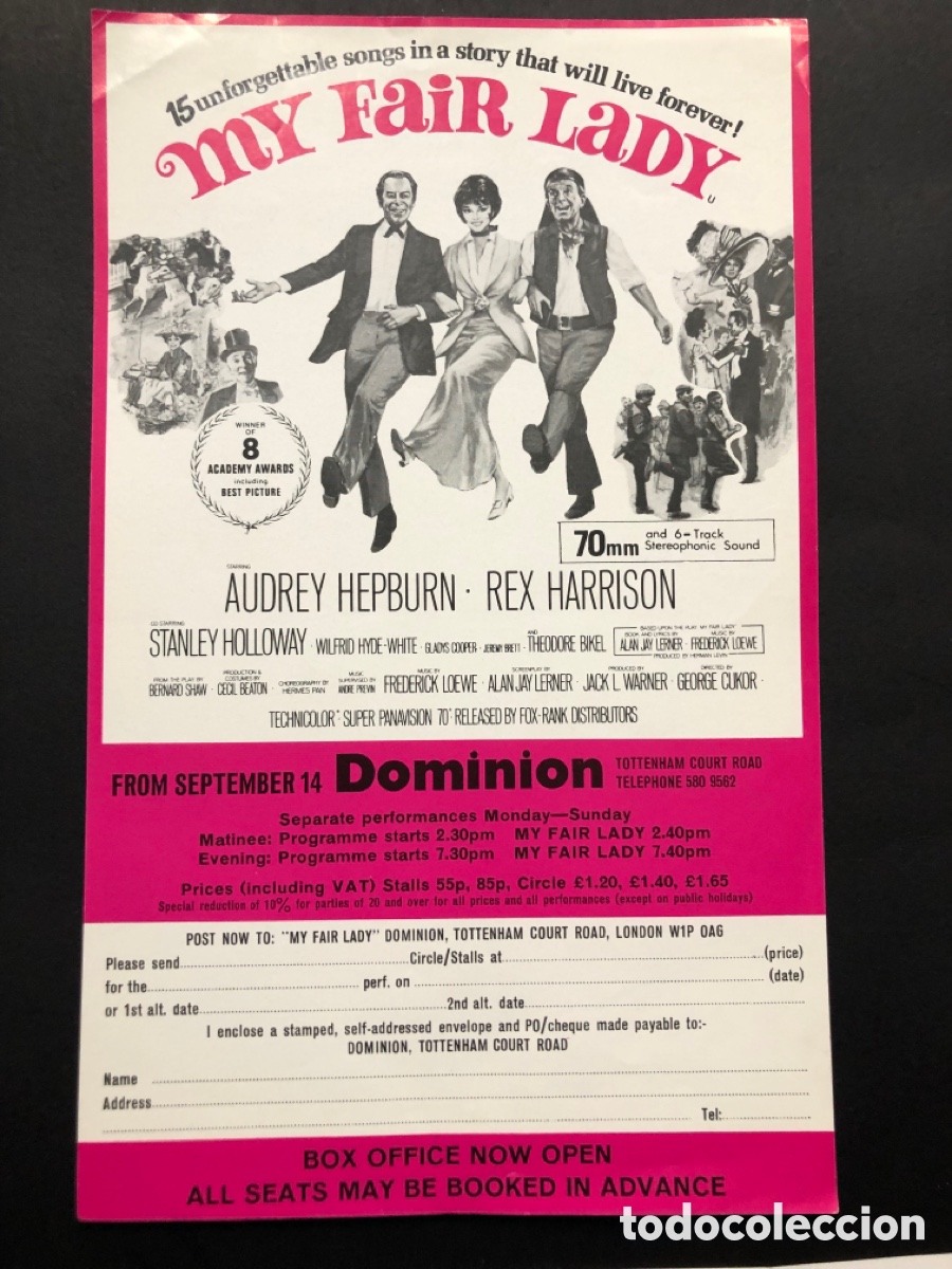 Cine: Programa americano my fair lady audrey hepburn A1
