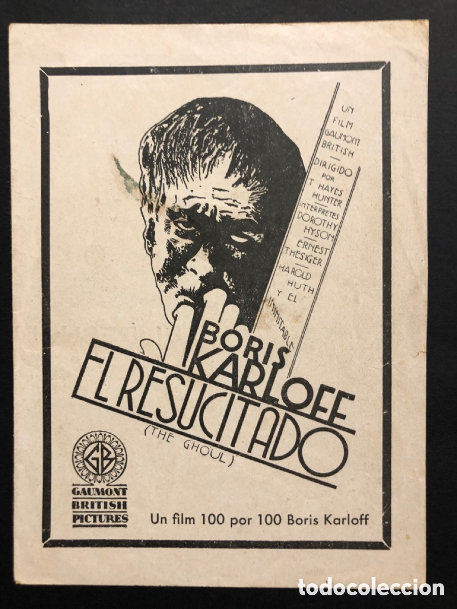 Cine: Programa el resucitado boris karloff con publicidad cine perello A4 - Foto 1
