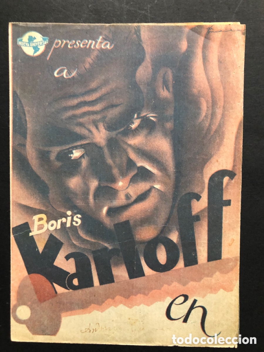 Cinema: Programa alarma en la ciudad boris karloff con publicidad cinema levante valencia A4