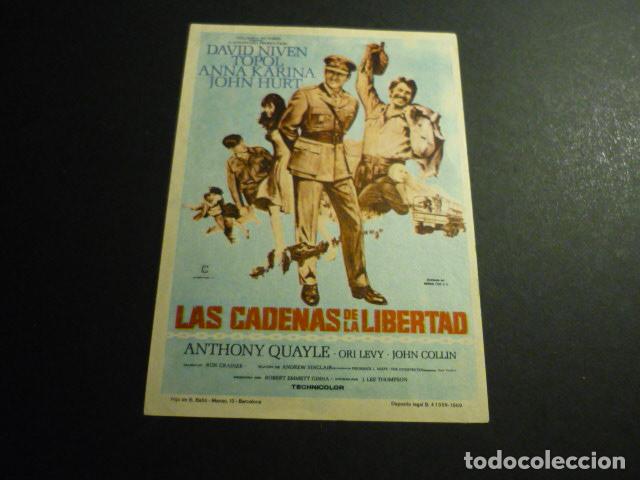Cine: LAS CADENAS DE LA LIBERTAD PROGRAMA DE MANO SIN PUBLICIDAD - Foto 1