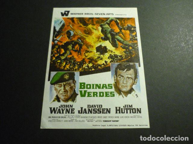 Cine: BOINAS VERDES PROGRAMA DE MANO SIN PUBLICIDAD - Foto 1