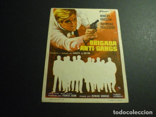Cine: BRIGADA ANTI GANGS PROGRAMA DE MANO SIN PUBLICIDAD - Foto 1