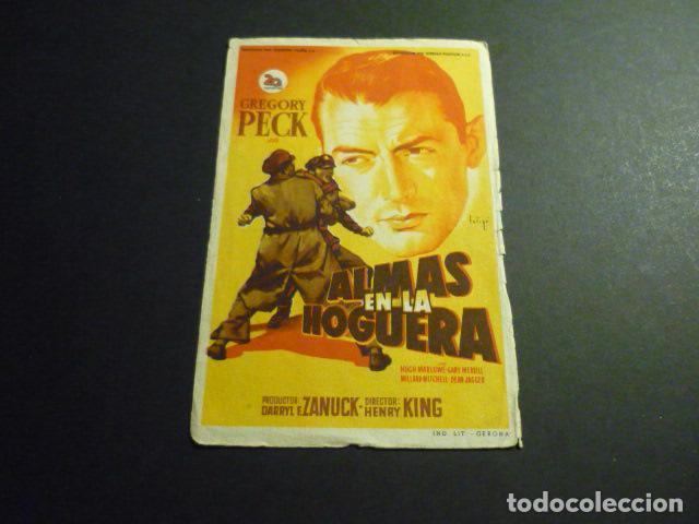 Cine: ALMAS EN LA HOGUERA PROGRAMA DE MANO SIN PUBLICIDAD - Foto 1
