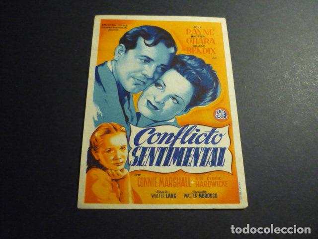 Cine: CONFLICTO SENTIMENTAL PROGRAMA DE MANO SIN PUBLICIDAD - Foto 1