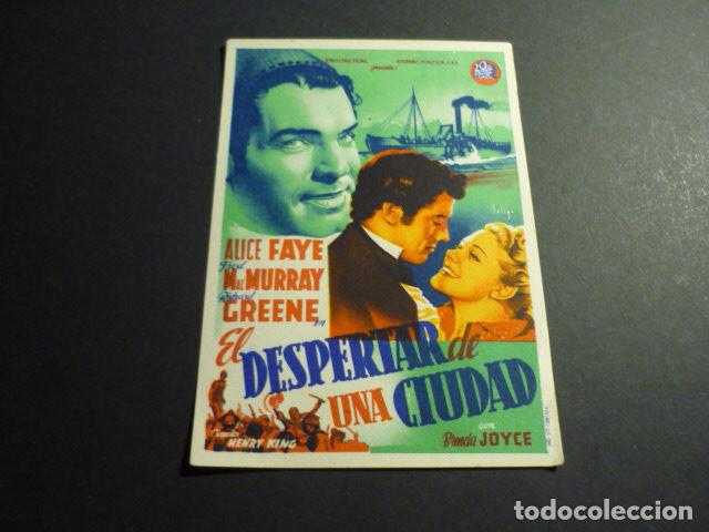Cine: EL DESPERTAR DE UNA CIUDAD PROGRAMA DE MANO SIN PUBLICIDAD - Foto 1