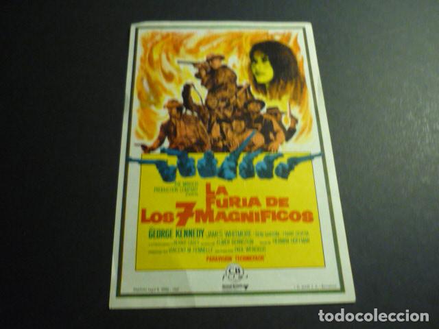 Cine: LA FURIA DE LOS SIETE MAGNIFICOS PROGRAMA DE MANO SIN PUBLICIDAD