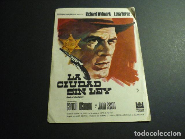 Cine: LA CIUDAD SIN LEY PROGRAMA DE MANO SIN PUBLICIDAD - Foto 1