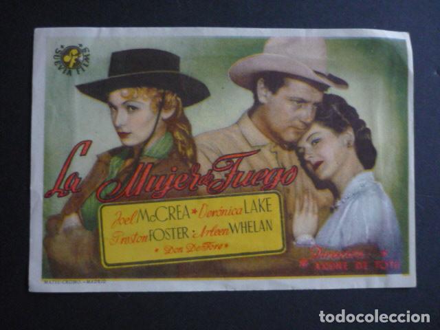 Kino: LA MUJER DE FUEGO PROGRAMA DE MANO SIN PUBLICIDAD