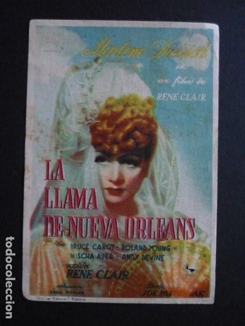 Cine: LA LLAMA DE NUEVA ORLEANS PROGRAMA DE MANO SIN PUBLICIDAD - Foto 1