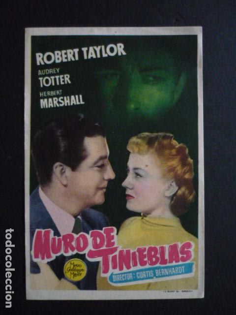 Cine: MURO DE TINIEBLAS PROGRAMA DE MANO SIN PUBLICIDAD - Foto 1