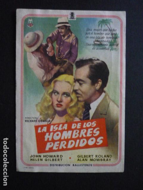 Cine: LA ISLA DE LOS HOMBRES PERDIDOS PROGRAMA DE MANO SIN PUBLICIDAD - Foto 1