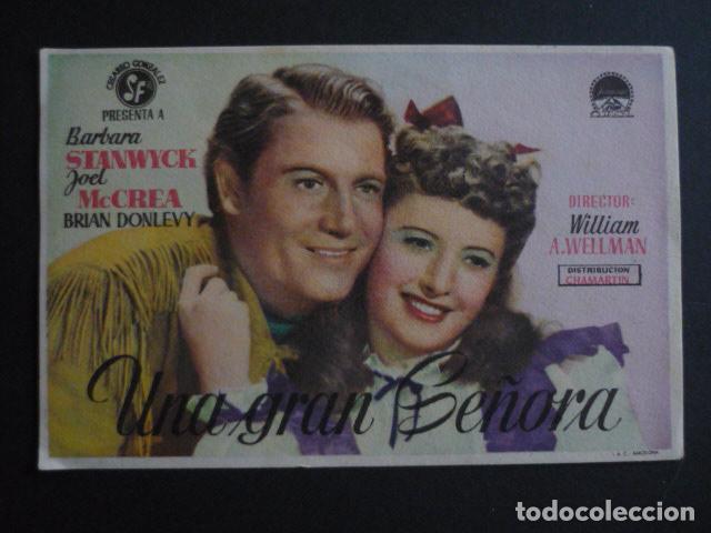 Cine: UNA GRAN SE&Ntilde;ORA PROGRAMA DE MANO SIN PUBLICIDAD - Foto 1