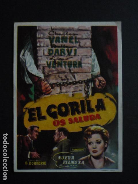  Flyers Publicitaires de films Anciens: EL GORILA OS SALUDA PROGRAMA DE MANO SIN PUBLICIDAD