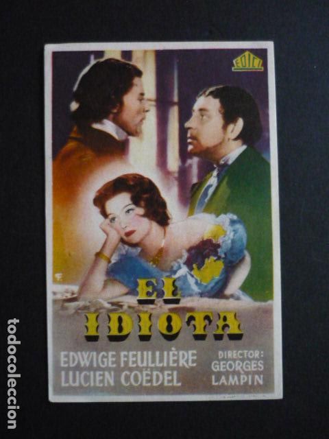  Flyers Publicitaires de films Anciens: EL IDIOTA PROGRAMA DE MANO SIN PUBLICIDAD