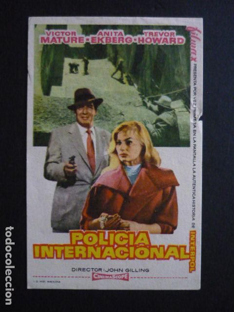 Cine: POLICIA INTERNACIONAL PROGRAMA DE MANO SIN PUBLICIDAD