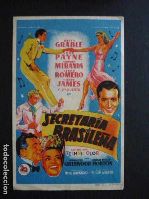 Cine: SECRETARIA BRASILE&Ntilde;A PROGRAMA DE MANO SIN PUBLICIDAD - Foto 1