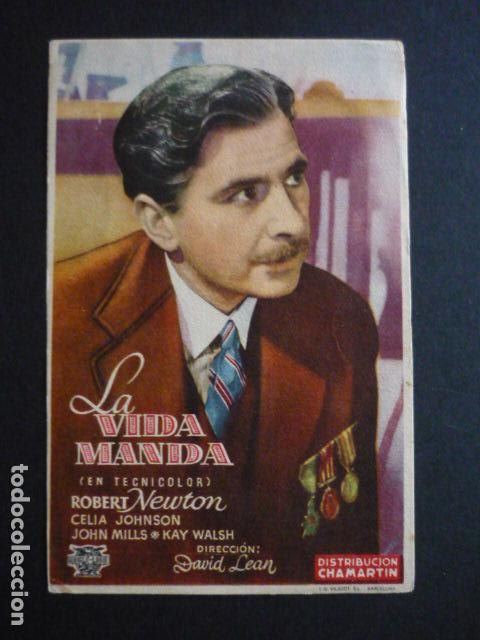  Flyers Publicitaires de films Anciens: LA VIDA MANDA PROGRAMA DE MANO SIN PUBLICIDAD