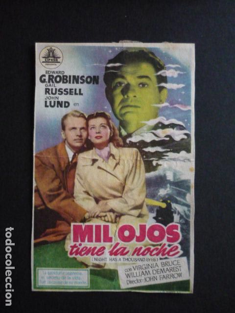 Cine: MIL OJOS TIENE LA NOCHE PROGRAMA DE MANO SIN PUBLICIDAD - Foto 1
