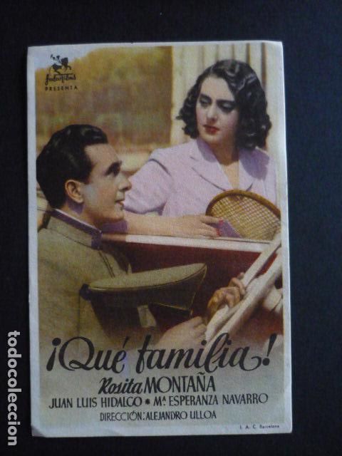 Cine: &iexcl;QUE FAMILIA! PROGRAMA DE MANO SIN PUBLICIDAD - Foto 1