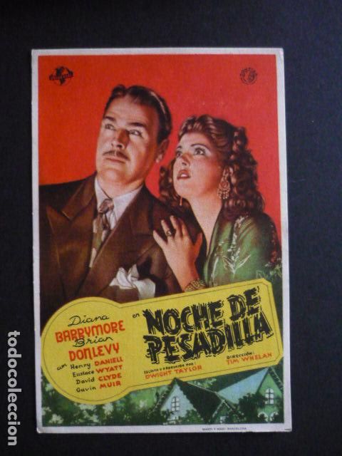 Cine: NOCHE DE PESADILLA PROGRAMA DE MANO SIN PUBLICIDAD - Foto 1