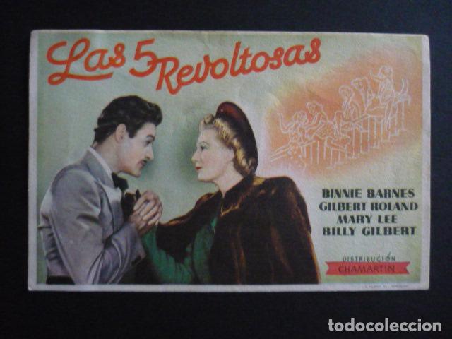 Cine: LAS 5 REVOLTOSAS PROGRAMA DE MANO SIN PUBLICIDAD - Foto 1