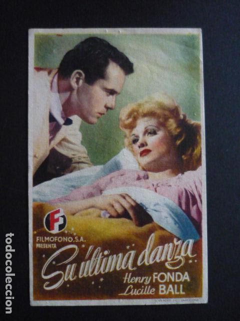 Cine: SU ULTIMA DANZA PROGRAMA DE MANO SIN PUBLICIDAD - Foto 1
