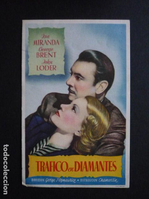  Flyers Publicitaires de films Anciens: TRAFICO EN DIAMANTES PROGRAMA DE MANO SIN PUBLICIDAD
