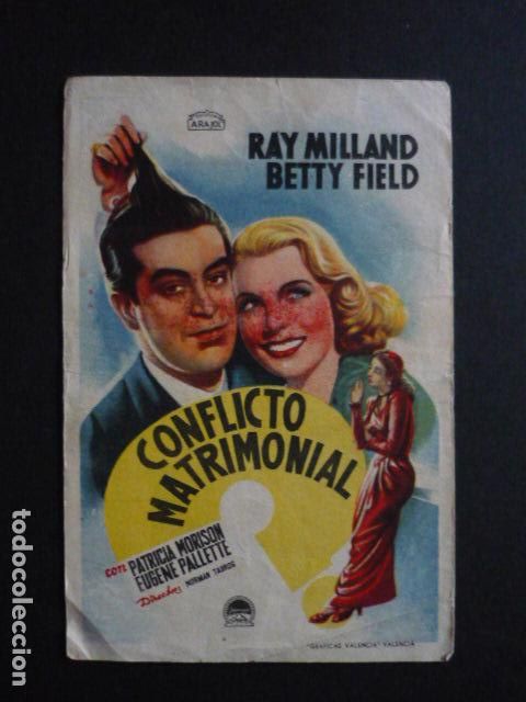 Cine: CONFLICTO MATRIMONIAL PROGRAMA DE MANO SIN PUBLICIDAD