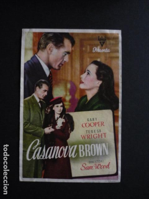 Cine: CASANOVA BROWN PROGRAMA DE MANO SIN PUBLICIDAD - Foto 1