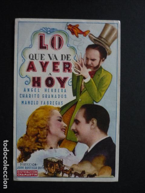 Cine: LO QUE VA DE AYER A HOY PROGRAMA DE MANO SIN PUBLICIDAD - Foto 1