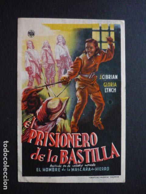  Flyers Publicitaires de films Anciens: PRISIONERO EN LA BASTILLA PROGRAMA DE MANO SIN PUBLICIDAD
