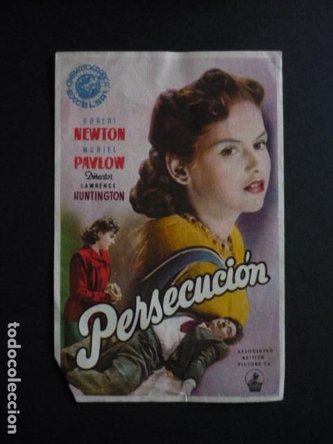Cine: PERSECUCION PROGRAMA DE MANO SIN PUBLICIDAD