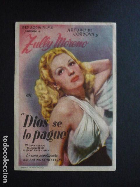 Cine: DIOS SE LO PAGUE PROGRAMA DE MANO SIN PUBLICIDAD - Foto 1