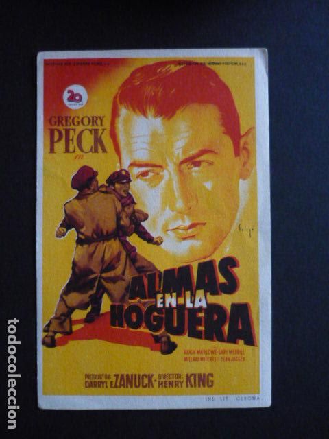 Cine: ALMAS EN LA HOGUERA PROGRAMA DE MANO SIN PUBLICIDAD - Foto 1