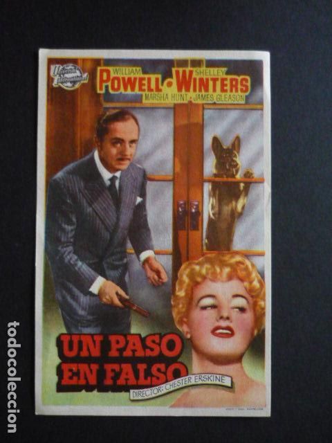 Cine: UN PASO EN FALSO PROGRAMA DE MANO SIN PUBLICIDAD - Foto 1