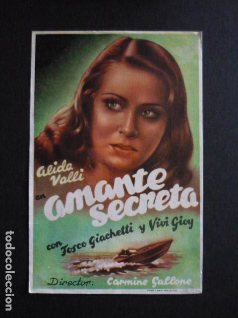 Cine: AMANTE SECRETA PROGRAMA DE MANO SIN PUBLICIDAD - Foto 1
