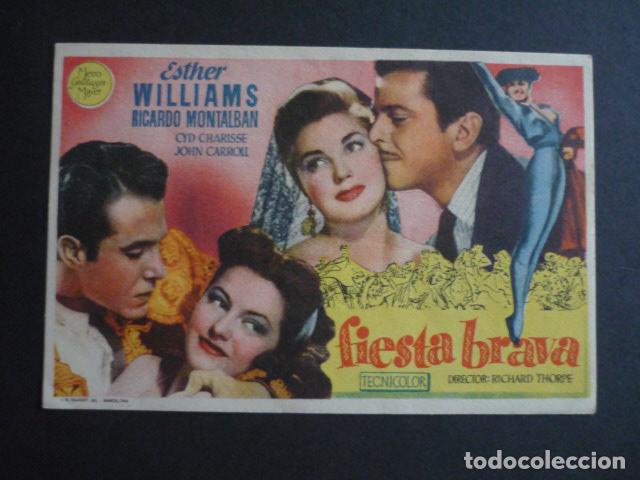 Cine: FIESTA BRAVA PROGRAMA DE MANO SIN PUBLICIDAD - Foto 1