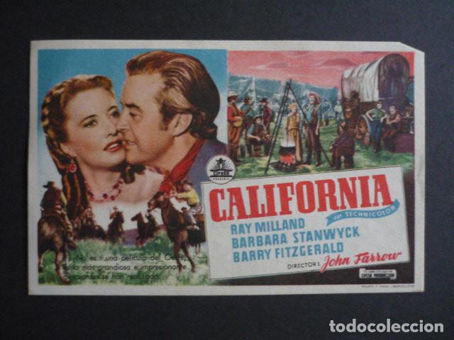 Cine: CALIFORNIA PROGRAMA DE MANO SIN PUBLICIDAD - Foto 1