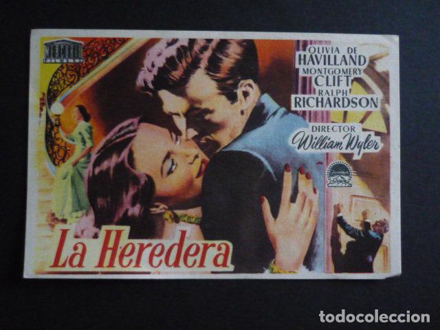 Cine: LA HEREDERA PROGRAMA DE MANO SIN PUBLICIDAD