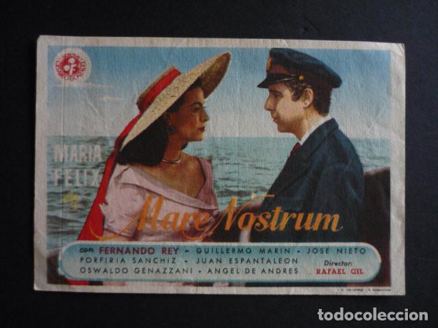 Cine: MARE NOSTRUM PROGRAMA DE MANO SIN PUBLICIDAD - Foto 1