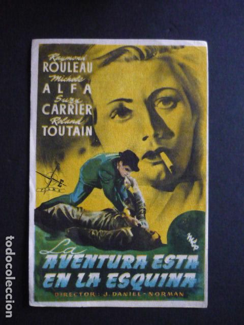 Kino: LA AVENTURA EST&Aacute; EN LA ESQUINA PROGRAMA DE MANO SIN PUBLICIDAD