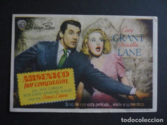 Cine: ARSENICO POR COMPASION PROGRAMA DE MANO SIN PUBLICIDAD - Foto 1