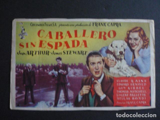 Cine: CABALLERO SIN ESPADA PROGRAMA DE MANO SIN PUBLICIDAD - Foto 1