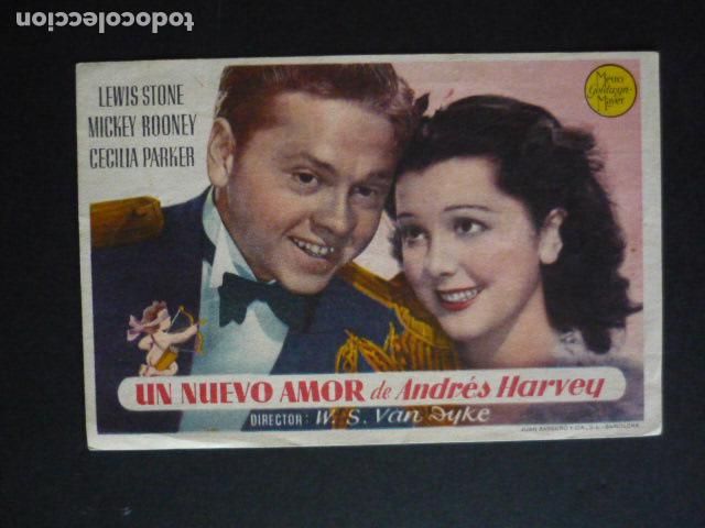 Kino: UN NUEVO AMOR DE ANDRES HARVEY PROGRAMA DE MANO CON PUBLICIDAD CINEMA GOYA ZARAGOZA