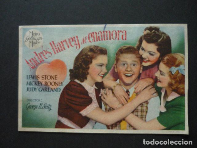 Cine: ANDRES HARVEY SE ENAMORA PROGRAMA DE MANO SIN PUBLICIDAD - Foto 1