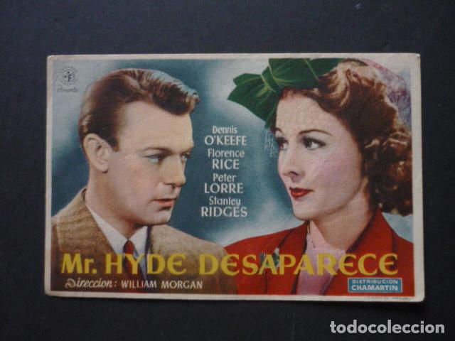 Cine: MR. HYDE DESAPARECE PROGRAMA DE MANO SIN PUBLICIDAD - Foto 1