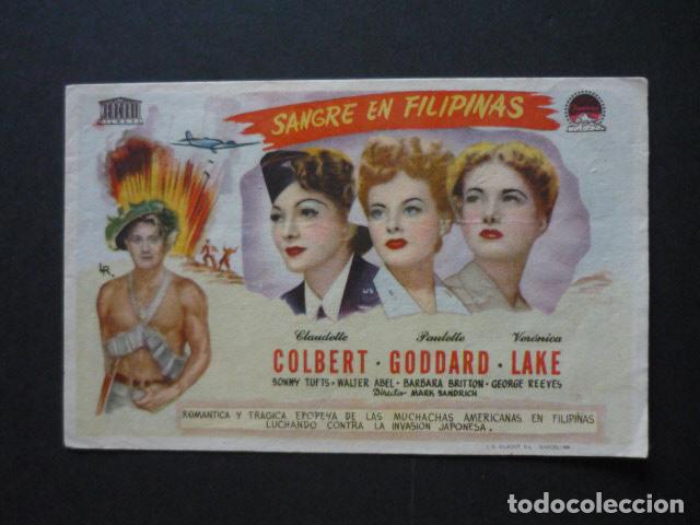  Flyers Publicitaires de films Anciens: SANGRE EN FILIPINAS PROGRAMA DE MANO SIN PUBLICIDAD