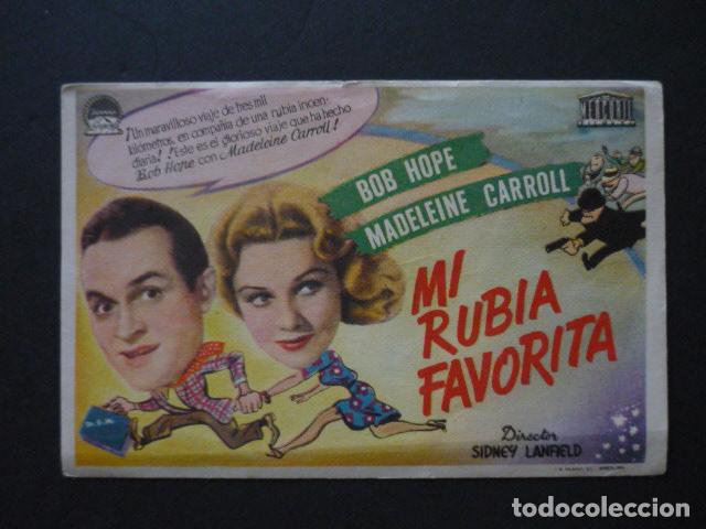 Kino: MI RUBIA FAVORITA PROGRAMA DE MANO SIN PUBLICIDAD