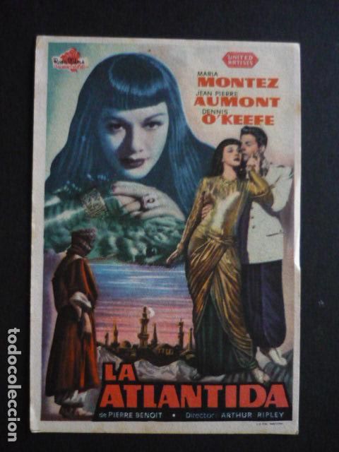 Cine: LA ATLANTIDA PROGRAMA DE MANO SIN PUBLICIDAD - Foto 1