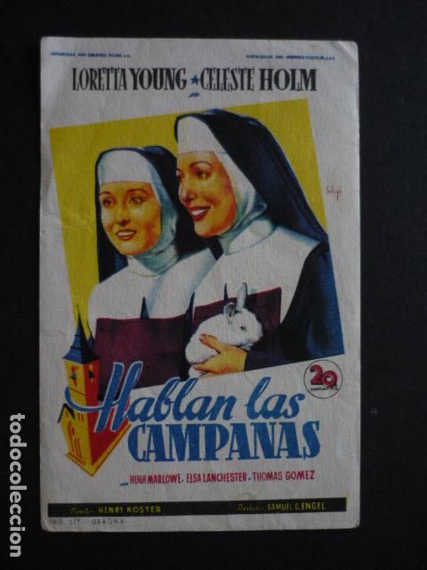 Cine: HABLAN LAS CAMPANAS PROGRAMA DE MANO SIN PUBLICIDAD - Foto 1